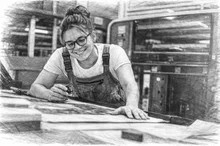 Sorgfalt und Präzision bei der Arbeit